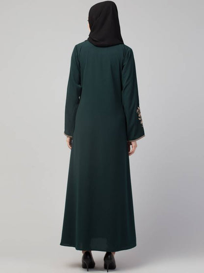 Nida Matte Solid Burqa With Hijab