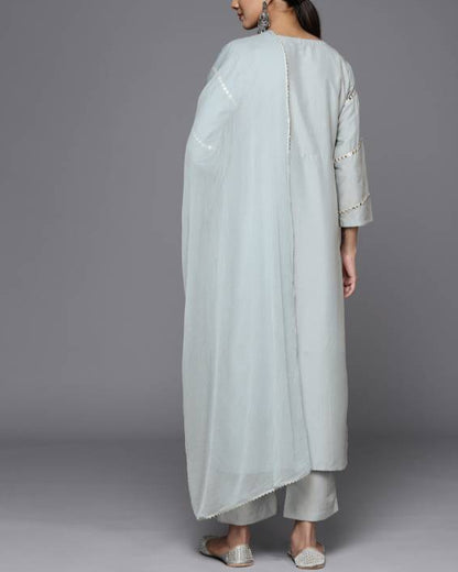 Women Silk Blend Kurta Pant Dupatta Set-KYAMSTORE