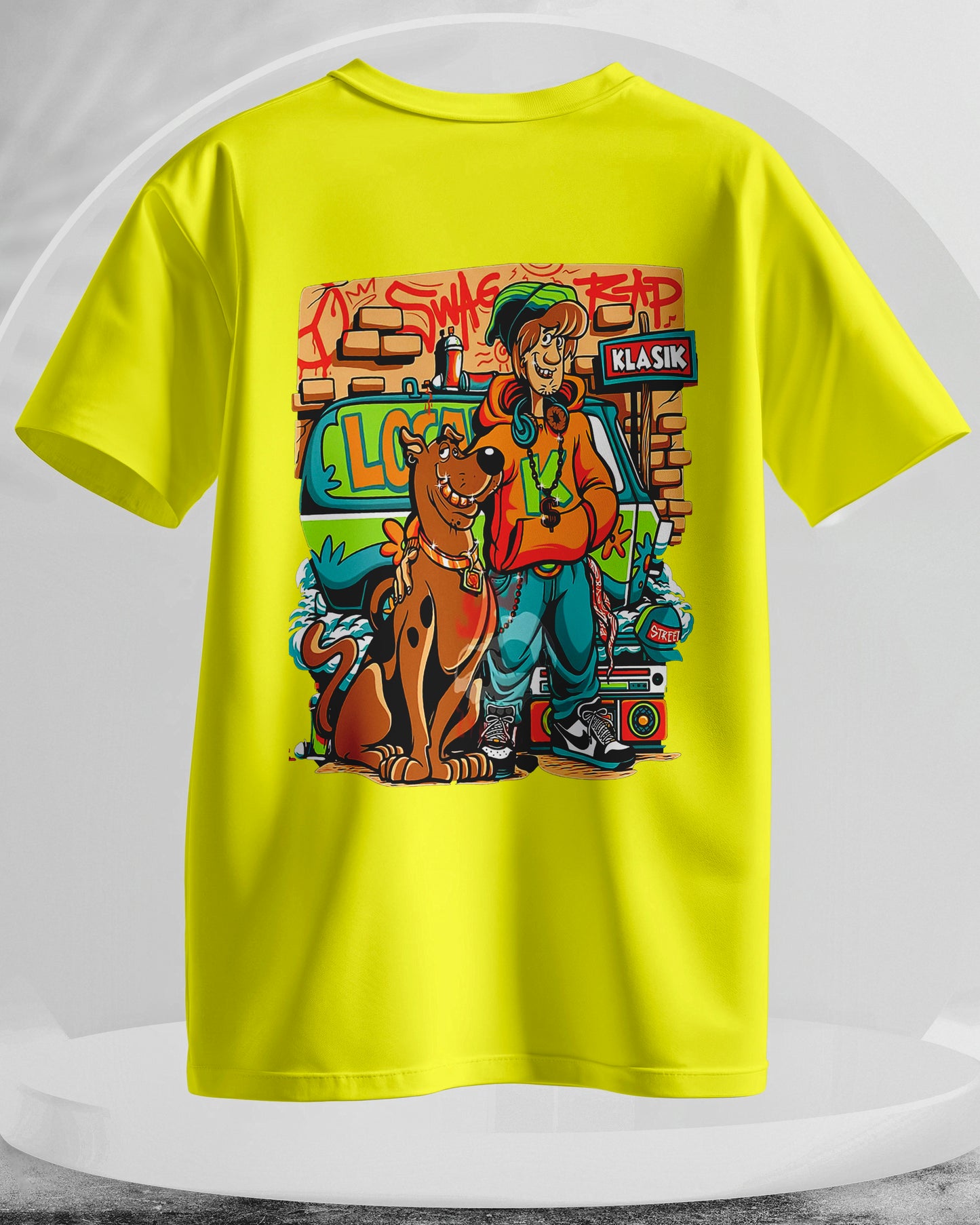 Scooby-Doo - Men Stylish Back Printed T-Shirts – (Regular)
